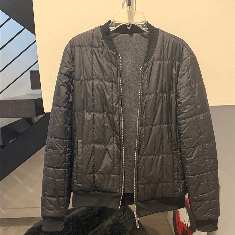 BOSS Black Quilted Men's Jacket Double Sided